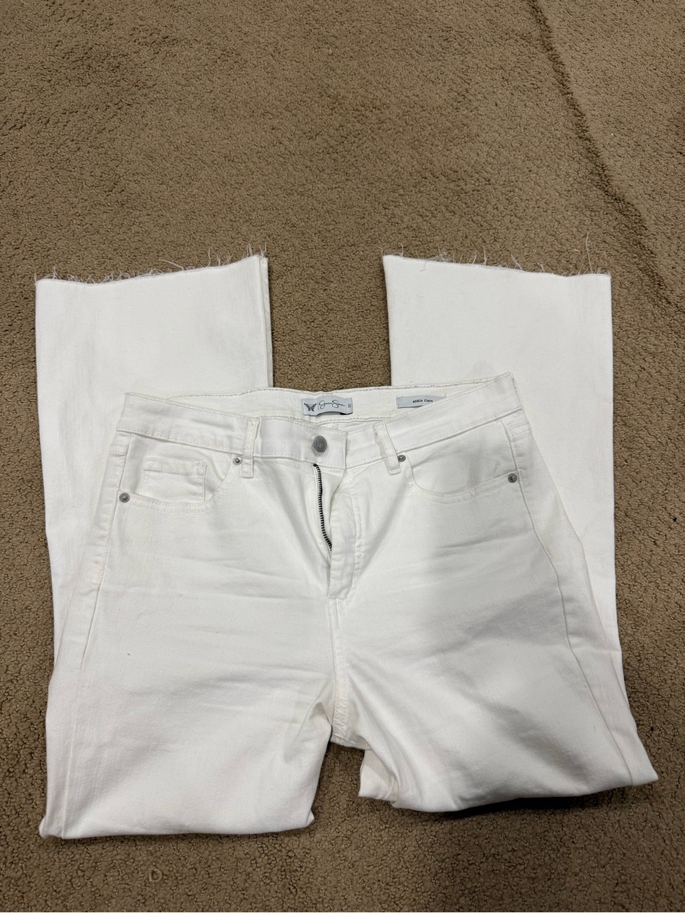 White Jessica Simpson flare jeans